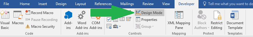 enter-design-mode-microsoft-word-namicsoft